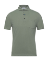 Heritage Polo Shirts In Sage Green