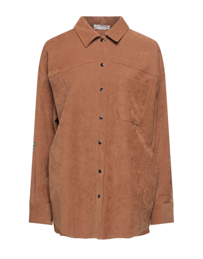 Shop ★ Art Shopart Woman Shirt Brown Size S Polyester, Elastane