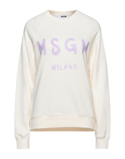 Msgm Sweatshirts In White