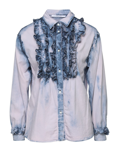 Aglini Denim Shirts In Blue