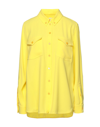 BURBERRY BURBERRY WOMAN SHIRT YELLOW SIZE 6 POLYESTER