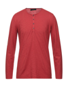 Vneck T-shirts In Red