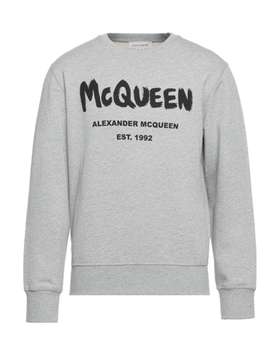 Alexander Mcqueen Sweatshirts In Grey