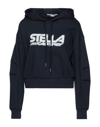Stella Mccartney Logo Print Jerseysweatshirt Hoodie In Blue