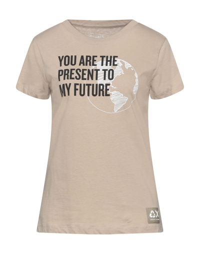 Armani Exchange T-shirts In Beige