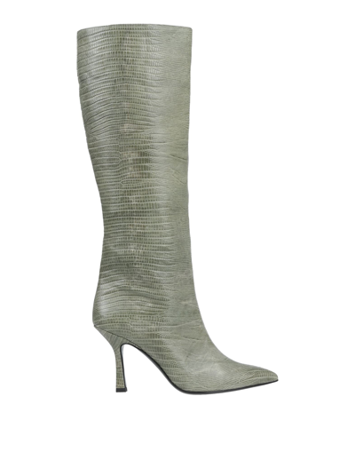 Aldo Castagna Knee Boots In Sage Green