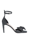 Redv Red(v) Woman Sandals Black Size 7 Textile Fibers In Black