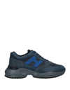 Hogan Sneaker Interaction In Pelle Liscia E Suede Blu In Blue