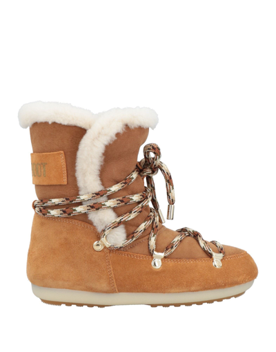 Moon Boot Ankle Boots In Beige