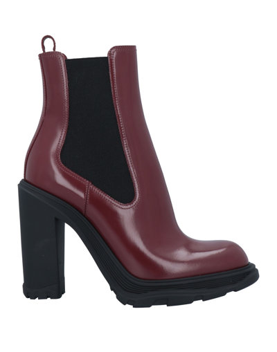 Alexander Mcqueen Ankle Boots In Red