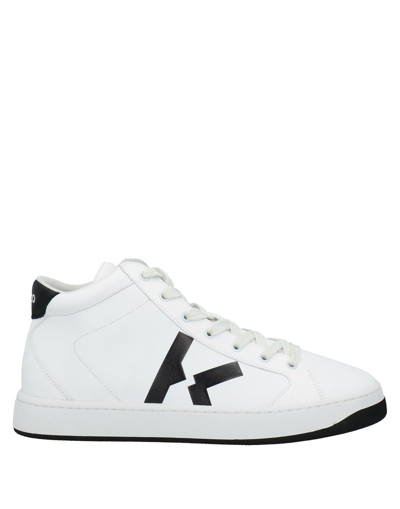 Kenzo White K-logo Kourt High Sneakers
