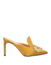 Giannico Mules & Clogs In Ocher