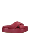 Habille' Italy Sandals In Maroon