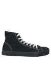 Maison Margiela Black Canvas Tabi High-top Sneakers In Black
