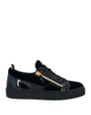 Giuseppe Zanotti Black May London Frankie Sneakers In Dark Blue
