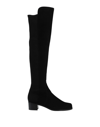 Stuart Weitzman High Boots With Round Toe And Block Heel In Black