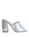 Jimmy Choo Baia 100 Crystal Fringe Block Mules In In Silver