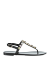 Stuart Weitzman Toe Strap Sandals In Black