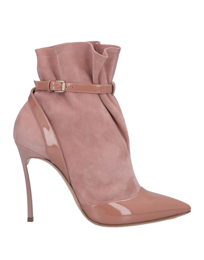 Casadei Ankle Boots In Pink