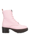 BY FAR BY FAR WOMAN ANKLE BOOTS PINK SIZE 8 LEATHER