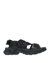 Alexander Mcqueen Flat Strappy Sandals In Black