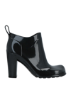 Bottega Veneta Shine Square Toe Ankle Boots In Black