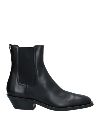 Tod's Ankle Boots In Leather In Black