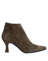 Bali Ankle Boots In Military Green