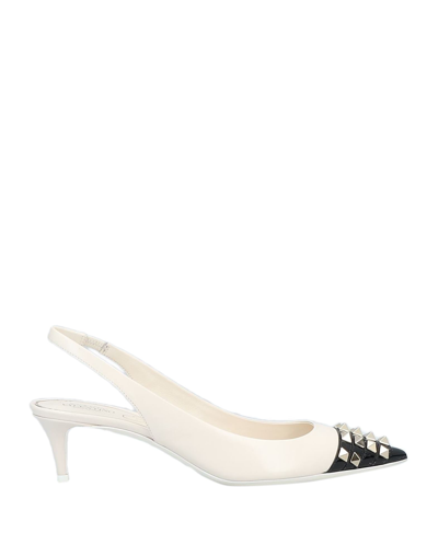 Valentino Garavani Woman Pumps Ivory Size 8 Leather In White