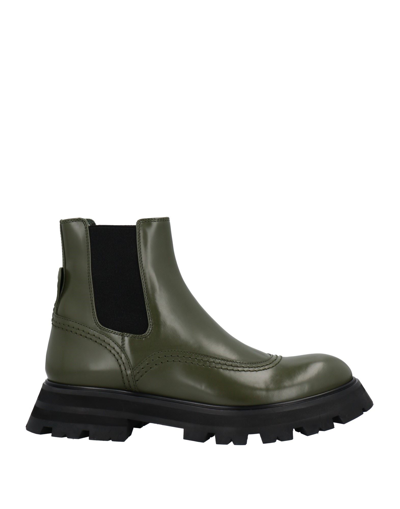 Alexander Mcqueen Ankle Boots In Green