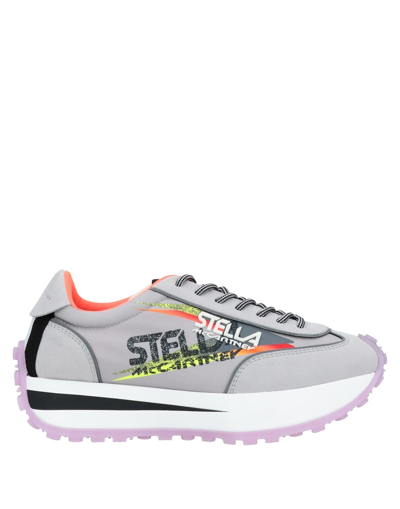 Stella Mccartney Grey Logo Sneakers In Gray