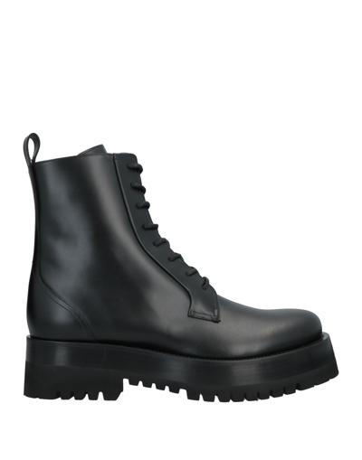 Valentino Garavani Man Ankle Boots Black Size 11 Soft Leather