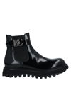 Dolce & Gabbana Black Brushed Calfskin Ankle Boots With Extra-light Sole In Black