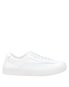 By Far Rodina Textured-leather And Mesh Sneakers In White