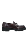 Ferragamo Loafers In Maroon