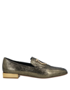 FERRAGAMO FERRAGAMO WOMAN LOAFERS GOLD SIZE 6 LAMBSKIN