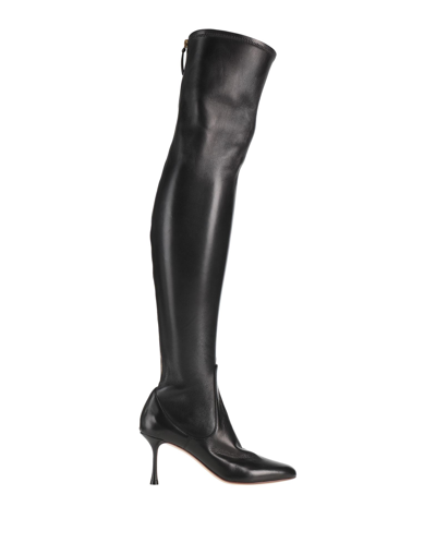 Francesco Russo Knee Boots In Black