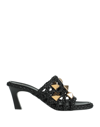 VALENTINO GARAVANI VALENTINO GARAVANI WOMAN SANDALS BLACK SIZE 8 SOFT LEATHER