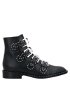 GIVENCHY GIVENCHY WOMAN ANKLE BOOTS BLACK SIZE 6 CALFSKIN