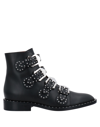 Givenchy Elegant Studded Leather Ankle Boots In Black