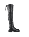Stuart Weitzman Str Nappa Lowland Lift High Boots Shoes In Black