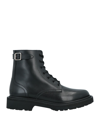 Celine Ranger Leather Lace-up Boots In Black