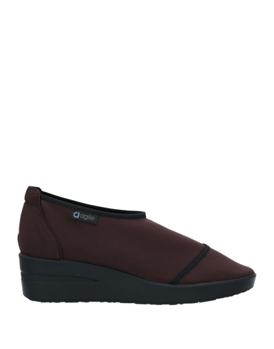 Agile By Rucoline Loafers In Dark Brown