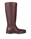 THE ROW THE ROW WOMAN BOOT COCOA SIZE 8 CALFSKIN