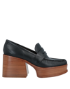Gabriela Hearst Augusta Leather Platform Penny Loafers In Deep Purple
