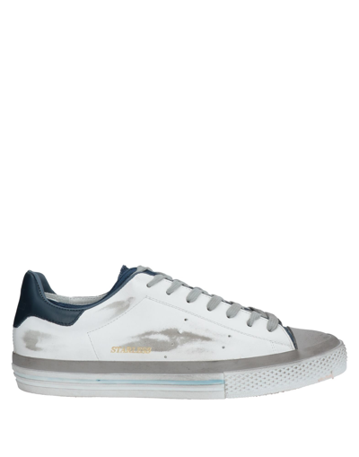 Hidnander Man Sneakers White Size 9 Soft Leather, Textile Fibers