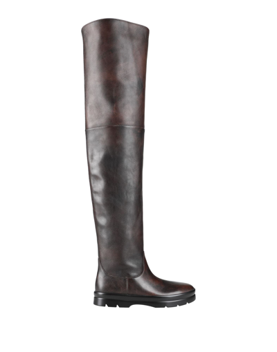 The Row Knee Boots In Dark Brown