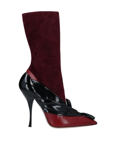 Miu Miu Ankle Boots In Deep Purple