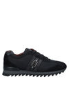 ALBERTO GUARDIANI ALBERTO GUARDIANI MAN SNEAKERS BLACK SIZE 9 SOFT LEATHER, TEXTILE FIBERS