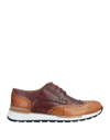 Angelo Pallotta Lace-up Shoes In Camel